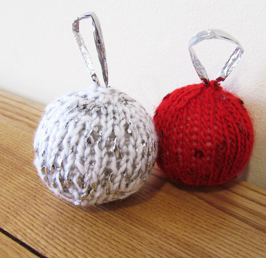 Knitted Christmas Baubles