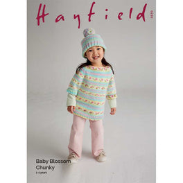 New Blooms Poncho & Hat in Hayfield Baby Blossom Chunky - Digital Version 5570