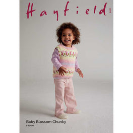 Petal Sweater Dress in Hayfield Baby Blossom Chunky - Digital Version 5571