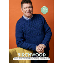 Birchwood Men's Jumper in Rico Essentials Mega Wool Chunky - by Sarah Hatton - Digital Version