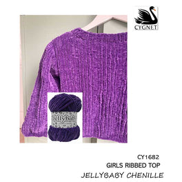 Free Download - Children's Ribbed Top in Cygnet Jellybaby Chunky Chenille
