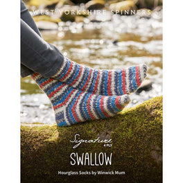 Swallow Hourglass Socks in WYS Signature 4ply by Winwick Mum - Digital Pattern DBP0298