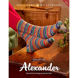 Free Download - Alexander Bootlace Cables and Chevron Socks in West Yorkshire Spinners Signature Sparkle 4ply by Winwick Mum