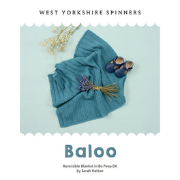 Baloo Reversible  Blanket in West Yorkshire Spinners Bo Peep Dk