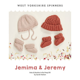 Jemima & Jeremy Hats & Booties in West Yorkshire Spinners Bo Peep Dk - Digital Version WYS1000329