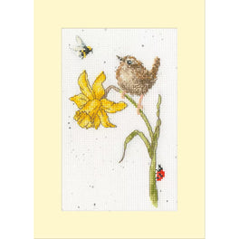 The Birds And The Bees - Bothy Threads Greeting Card Cross Stitch Kit