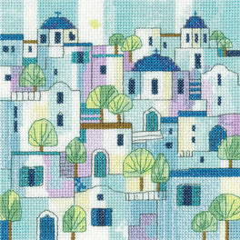 Impressions of Greece by Karen Carter - Heritage Crafts Cross Stitch Kit