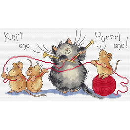 Knit One Purrl One Cross stitch kit