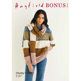 Sweater and Scarf in Hayfield Bonus Chunky Tweed - Digital Version 10339
