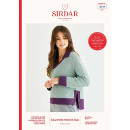 Free Download -  Event Collared Sweater in Sirdar Cashmere Merino Silk DK