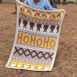 HoHoHo Blanket CAL - Sepia in Stylecraft Special Dk - by Rosina Plane