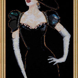 Lady in Black Counted Cross Stitch Kit