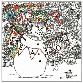 Snowman - Zenbroidery Printed Fabric