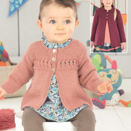 Baby Girls and Girls Cardigan and Coat in Sirdar Snuggly Dk - Digital Version