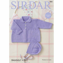 Coat and Bonet in Sirdar Snuggly 4ply - Digital Version