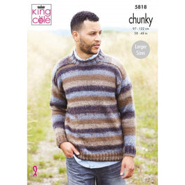Mens Sweaters in King Cole Autumn Chunky