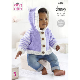 Hooded Jackets, Cardigan & Blanket Knitted in King Cole Chunky