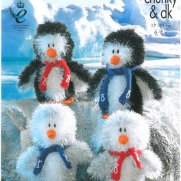 Family of Penguins in King Cole Tinsel Chunky
