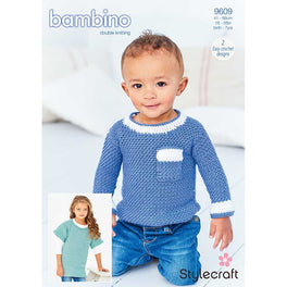 Crochet Woven Sweater and Tunic in Stylecraft Bambino DK