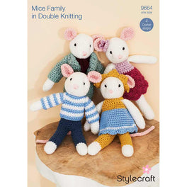Mice Family in Stylecraft Bambino and Bellissima by Emma Varnam - Digital Version