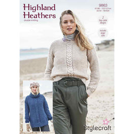 Round and Polo Neck Sweaters in Stylecraft Highland Heathers Dk