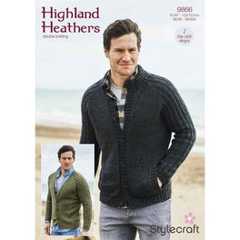 Cardigan with Pockets & Cardigan without Pockets in Stylecraft Highland Heathers Dk