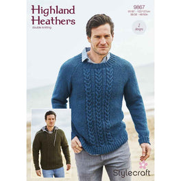 Round V Neck Sweaters in Stylecraft Highland Heathers Dk - Digital Version 9867
