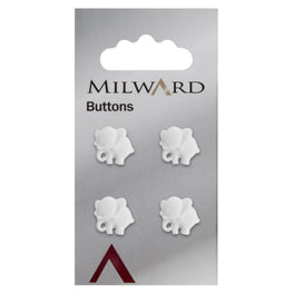 Milward Carded Buttons: 13mm - Pack of 4 - 00029
