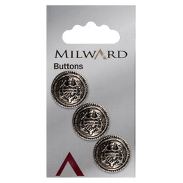 Milward Carded Buttons: 19mm - Pack of 3 - 00135