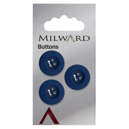 Milward Carded Buttons: 17mm - Pack of 3 - 00181A