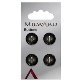 Milward Carded Buttons: 15mm - Pack of 4 - 00192