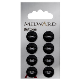 Milward Carded Buttons: 13mm - Pack of 8 - 00197