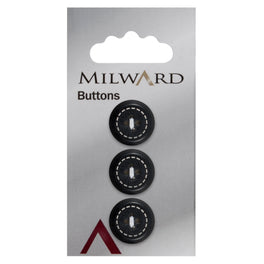 Milward Carded Buttons: 17mm - Pack of 3 - 00202