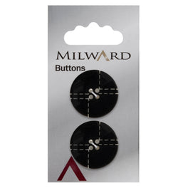 Milward Carded Buttons: 25mm - Pack of 2 - 00207