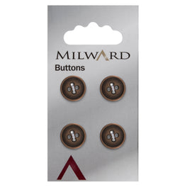Milward Carded Buttons: 12mm - Pack of 4 - 00278