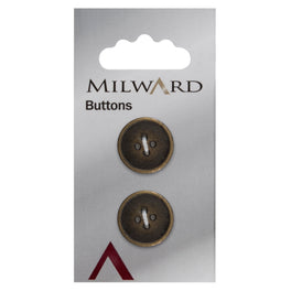 Milward Carded Buttons: 17mm - Pack of 2 - 00279