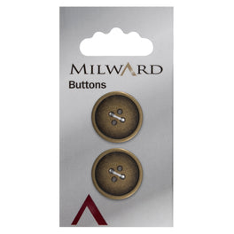 Milward Carded Buttons: 20mm - Pack of 2 - 00280