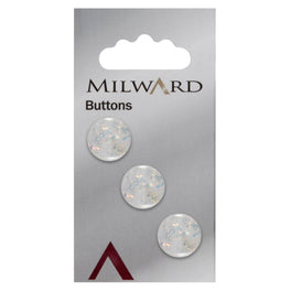 Milward Carded Buttons: 15mm - Pack of 3 - 00300