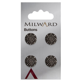 Milward Carded Buttons: 12mm - Pack of 4 - 00340A
