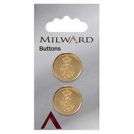 Milward Carded Buttons: 20mm - Pack of 2 - 00350