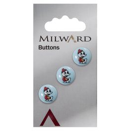 Milward Carded Buttons: 12mm - Pack of 3 - 00430