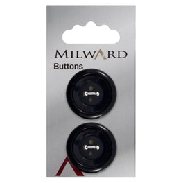 Milward Carded Buttons: 25mm - Pack of 2 - 00458