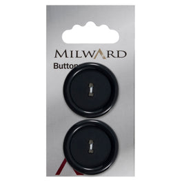 Milward Carded Buttons: 27mm - Pack of 2 - 00459