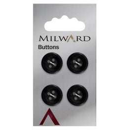 Milward Carded Buttons: 16mm - Pack of 4 - 00466