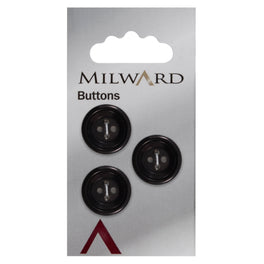 Milward Carded Buttons: 19mm - Pack of 3 - 00467