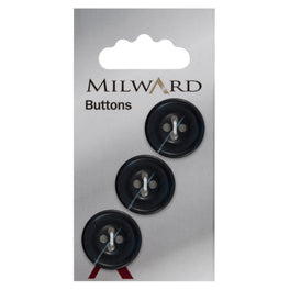 Milward Carded Buttons: 19mm - Pack of 3 - 00545