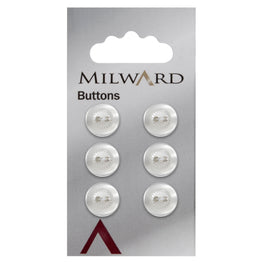 Milward Carded Buttons: 12mm - Pack of 6 - 00855