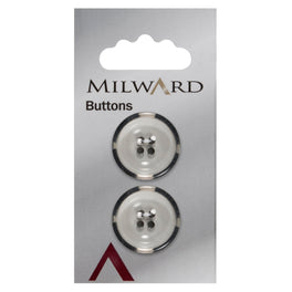 Milward Carded Buttons: 22mm - Pack of 2 - 00893A
