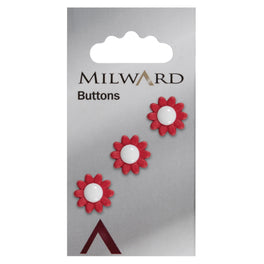 Milward Carded Buttons: 14mm - Pack of 3 - 00926