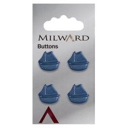Milward Carded Buttons: 14mm - Pack of 4 - 00959